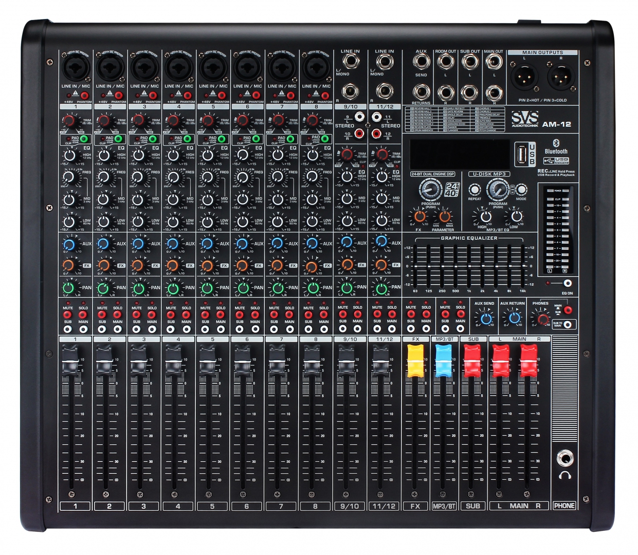 SVS Audiotechnik mixers AM-12 Микшерный пульт аналоговый, 12-канальный в Камень-на-Оби