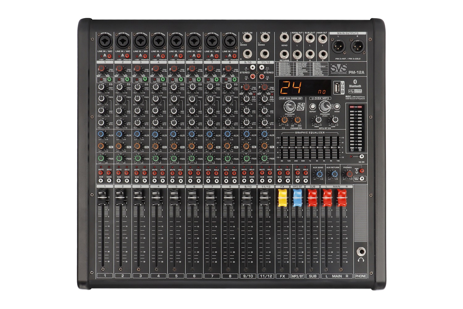 SVS Audiotechnik mixers PM-12A Активный аналоговый микшерный пульт, 12-канальный в Камень-на-Оби